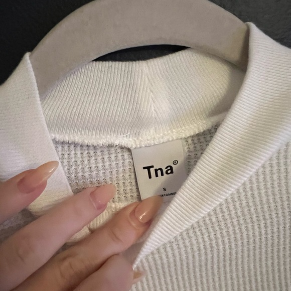 Tna Waffle Crop Longsleeve Top Aritiza - Picture 2 of 5